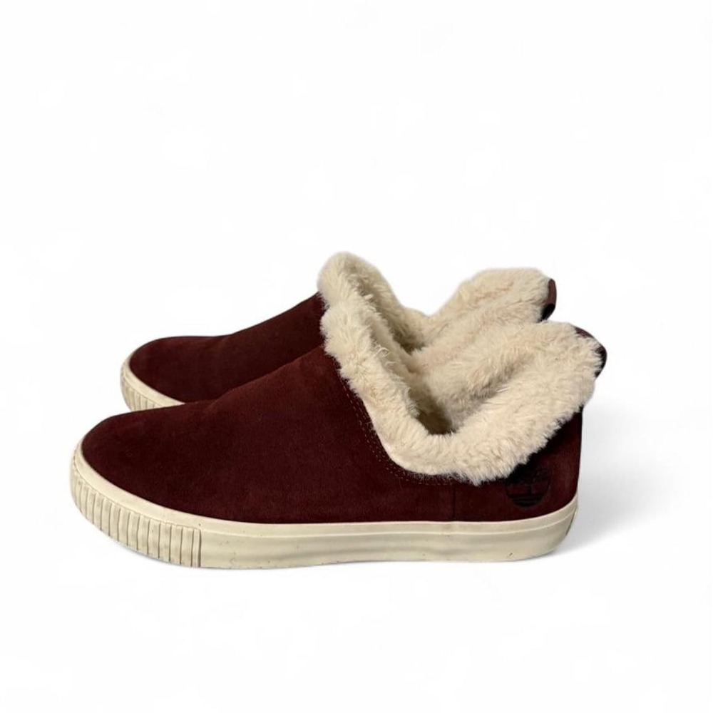 Timberland Skyla Bay slip-on sneakers in burgundy suede